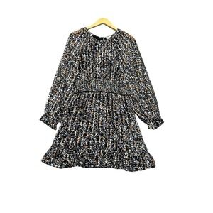 Dizzy Lizzy Dress Women M Dark Romantic Smocked Waist Cottagecore Micro Floral